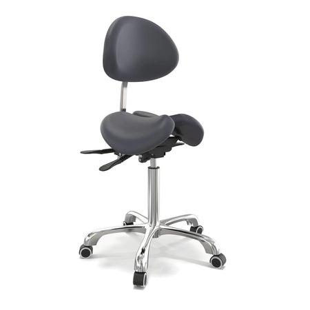 Berkely Saddle Stool with Backrest