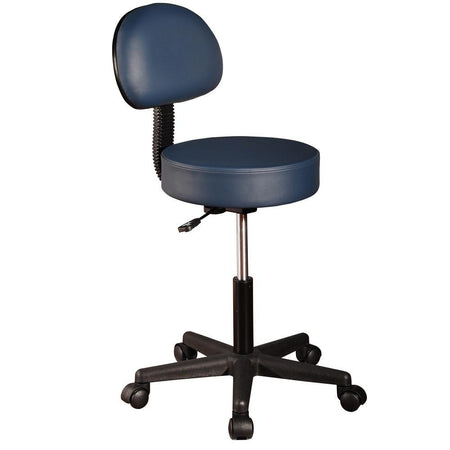 Adjustable Rolling Stool with Backrest