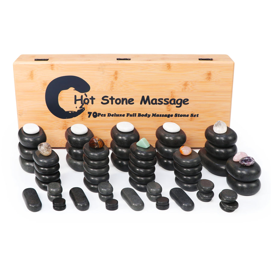 Massage Stone,massage stone quarts, massage stone kit, stones, rock, rocks,hot stone, warm stone, cold stone, heat stone,stone warmer, stone  heater, volcano,lava, basalt,black, Grey,therapist, massage therapy,stone set,stone pack,bamboo,box,sets,package