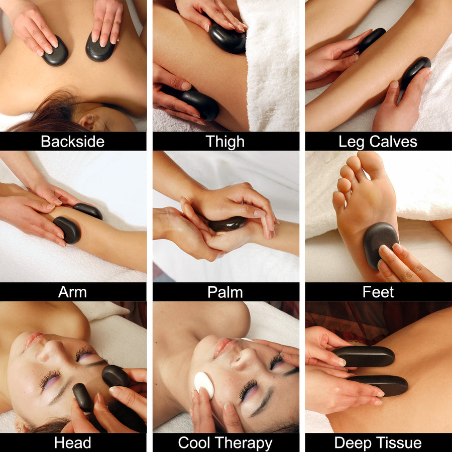 Hot Massage Stones, Massage stone massage stone kit,  massage stone set, hot rocks, massage stones
