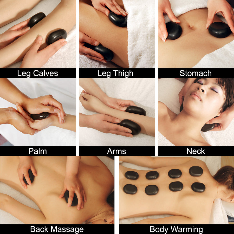 Massage Stone,massage stone quarts, massage stone kit, stones, rock, rocks,hot stone, warm stone, cold stone, heat stone,stone warmer, stone  heater, volcano,lava, basalt,black, Grey,therapist, massage therapy,stone set,stone pack,bamboo,box,sets,package