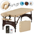 lightweight massage couch, mobile massage therapist,Study  Strong Soft Cushion Premium comfort Portable Massage Table  Oil proof & waterproof surface Foldable and Portable carry case include adjustable table height and face cradle  Tattoo table Thick foam Light weight