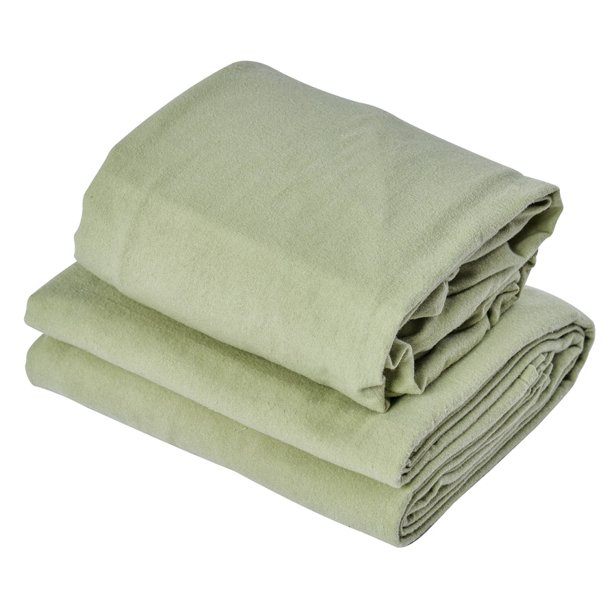 Lightning Deal! Master Massage Deluxe Massage Table Flannel 3 Piece Sheet Set - 100% Cotton-Pure White
