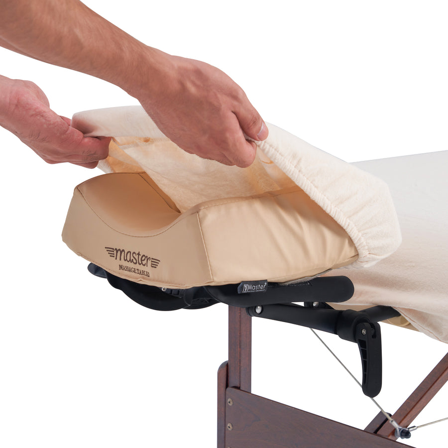 Lightning Deal! Master Massage Deluxe Massage Table Flannel 3 Piece Sheet Set - 100% Cotton-Pure White