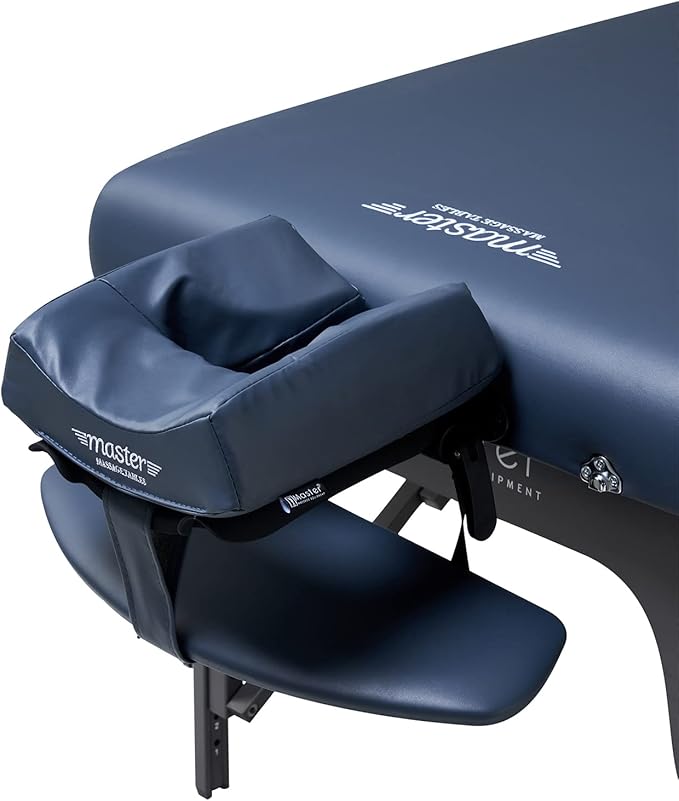 Master Massage 79cm Montclair Pro Portable Massage Table Package, Royal Blue, Memory Foam Cushioning, Reiki Panels, Shiatsu Cable Release