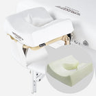 Master Massage 79cm Montclair Pro Portable Massage Table Package, Snow White Memory Foam Cushioning, Reiki Panels, Shiatsu Cable Release- Tattoo Table, Spa Bed