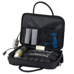 Master Massage Hot Stone Massage Heater Bag with Adjustable Temperature Control, Portable Spa Stone Warmer for Massage Stones & Towels (Black)