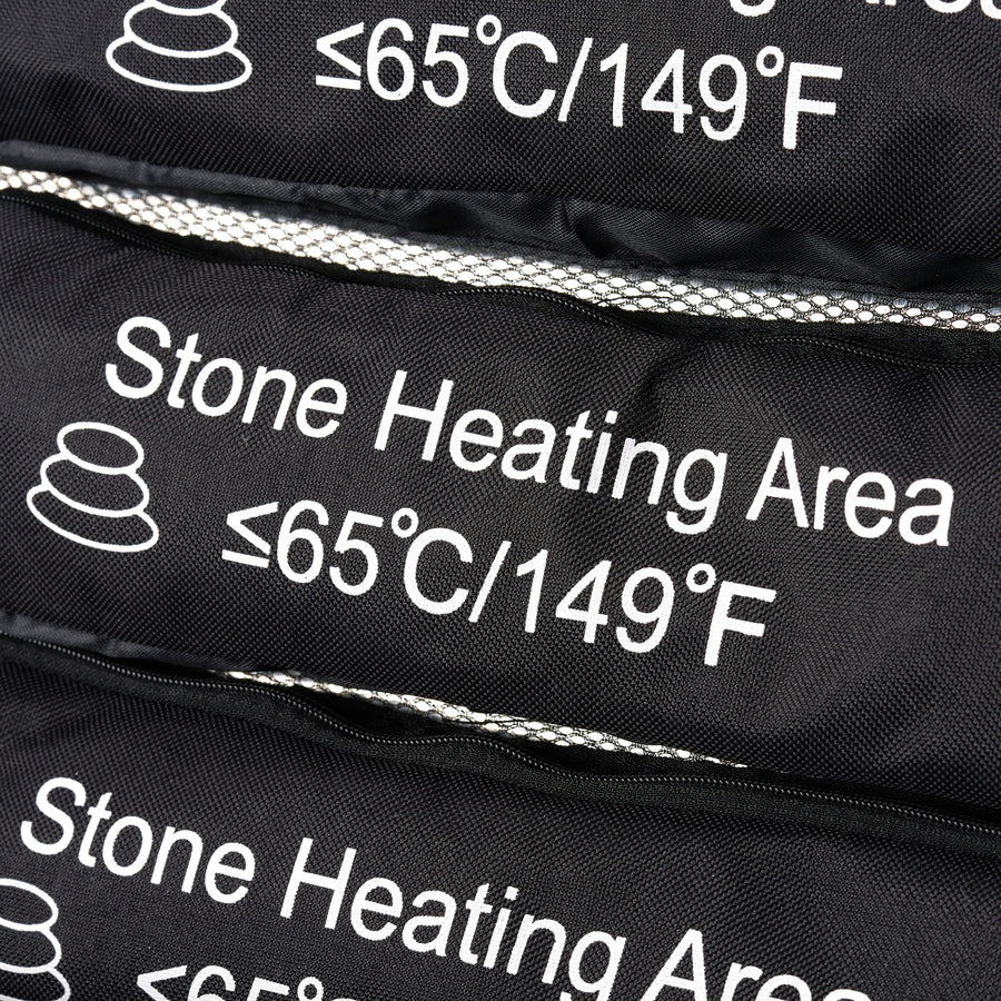 Master Massage Hot Stone Massage Heater Bag with Adjustable Temperature Control, Portable Spa Stone Warmer for Massage Stones & Towels (Black)