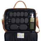Master Massage Hot Stone Massage Heater Bag with Adjustable Temperature Control, Portable Spa Stone Warmer for Massage Stones & Towels (Brown))