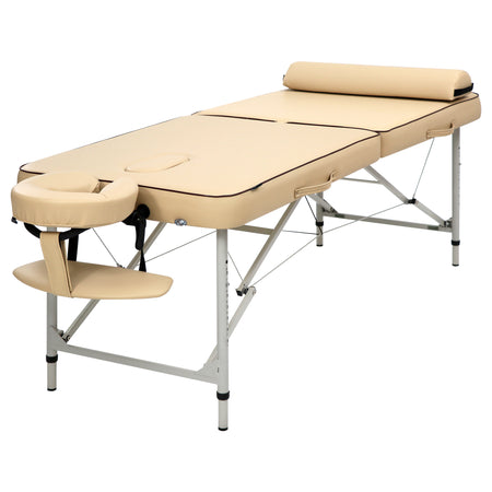 Master Massage 71cm Breeze with face hole Light Weight Aluminum Portable Massage Table Package, Cream Color