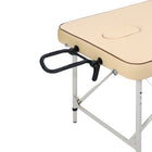 Master Massage 71cm Breeze with face hole Light Weight Aluminum Portable Massage Table Package, Cream Color