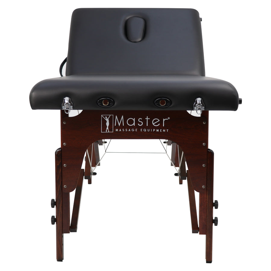 Master Massage 76cm Somerest Salon(3-section) Portable Massage Table Package, with pre-built face holeBlack