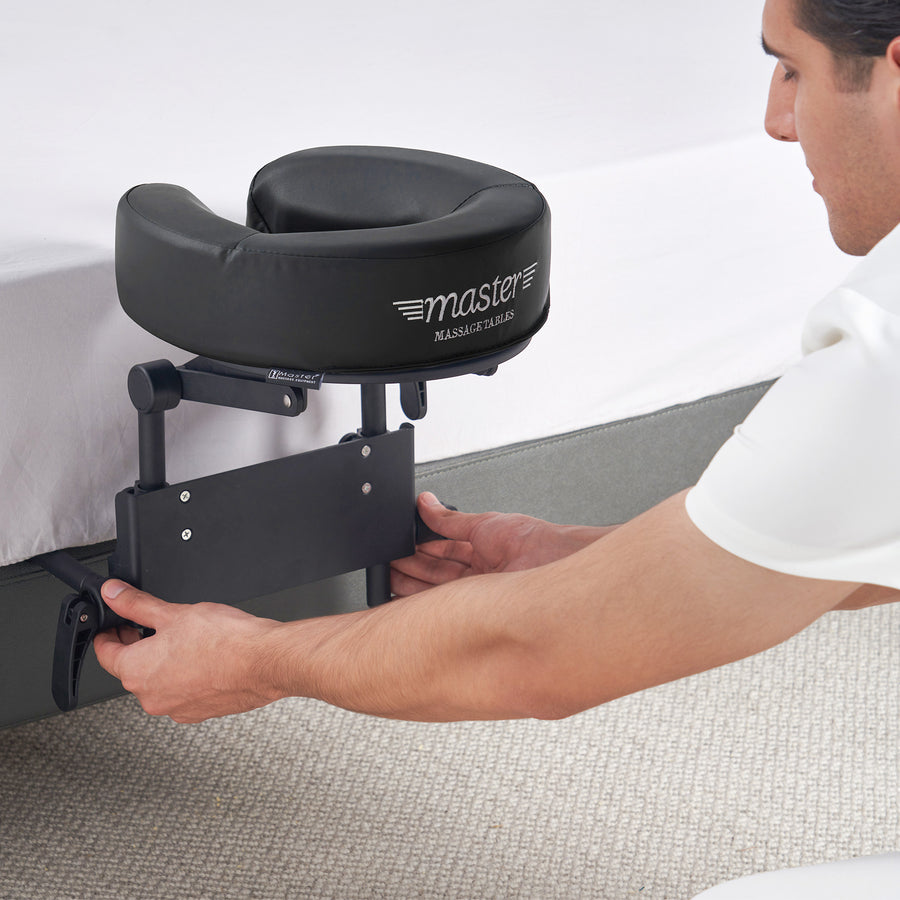 Master Massage Home Mattress Top Massage Kit Adjustable Headrest & Face Cushion Family Use Massage Equipment in Black with Cotton Covers