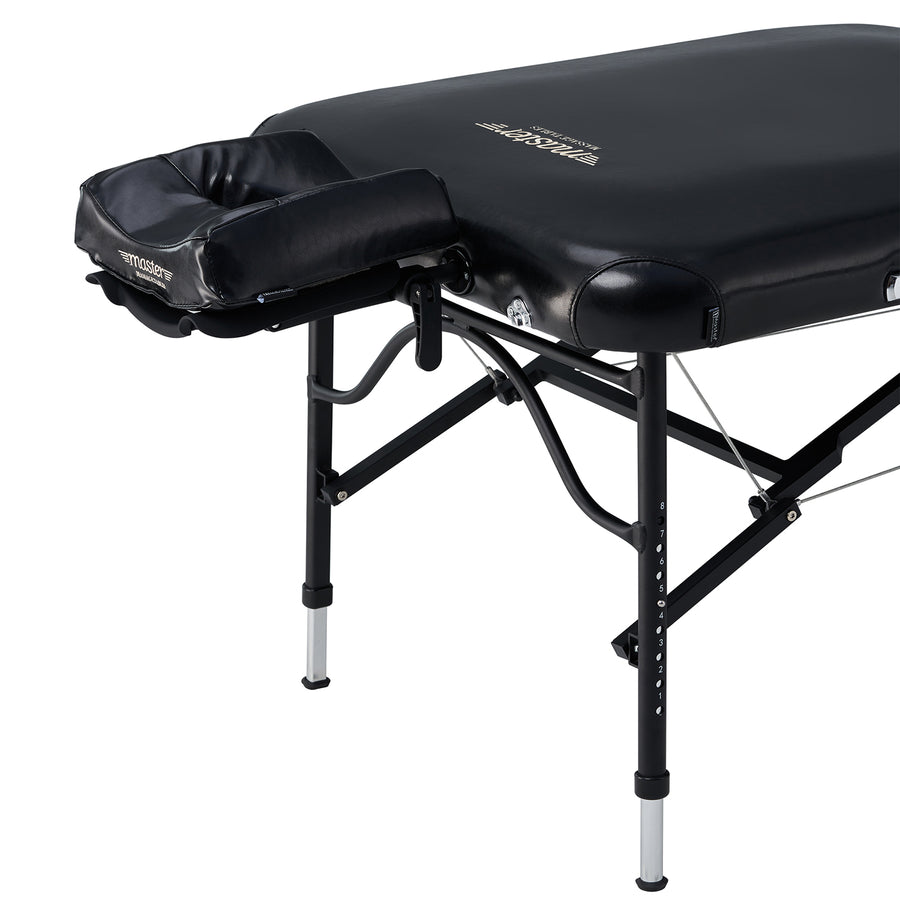 Master Massage 30" STRATOMASTER™ Portable Massage Table Package with NanoSkin™ (Black Color)