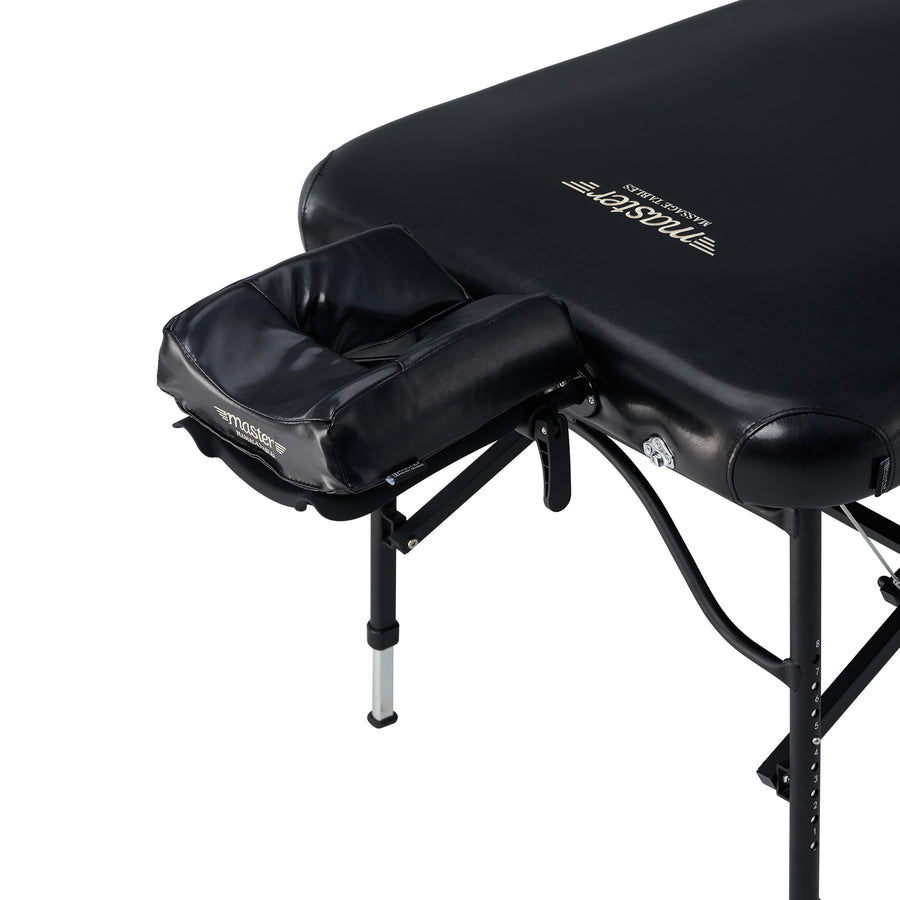 Master Massage 76cm StratoMaster LX Ultra-Light Weight Aluminum Portable Massage Table Package- Tattoo Bed- Lash Tables- Black