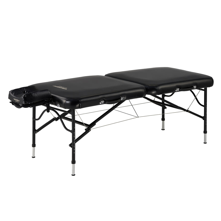 Master Massage 76cm StratoMaster LX Ultra-Light Weight Aluminum Portable Massage Table Package- Tattoo Bed- Lash Tables- Black