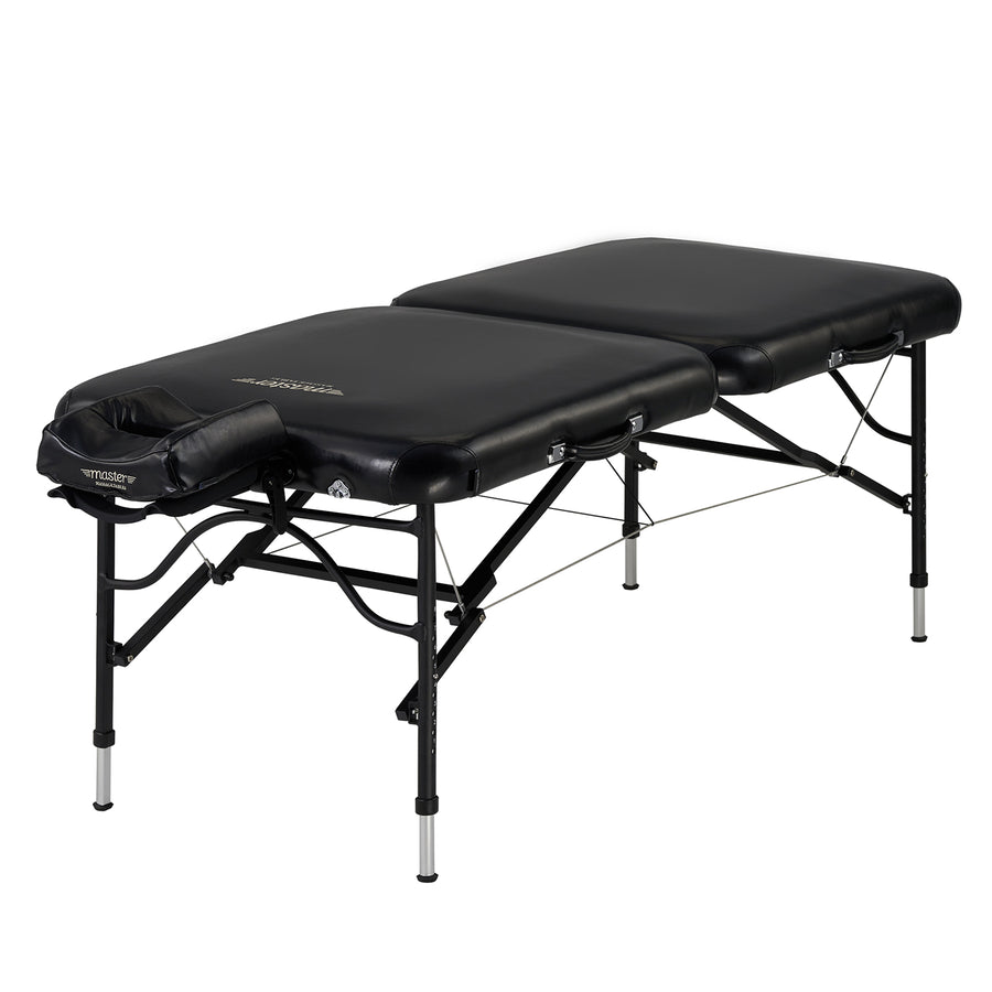 Master Massage 30" STRATOMASTER™ Portable Massage Table Package with NanoSkin™ (Black Color)