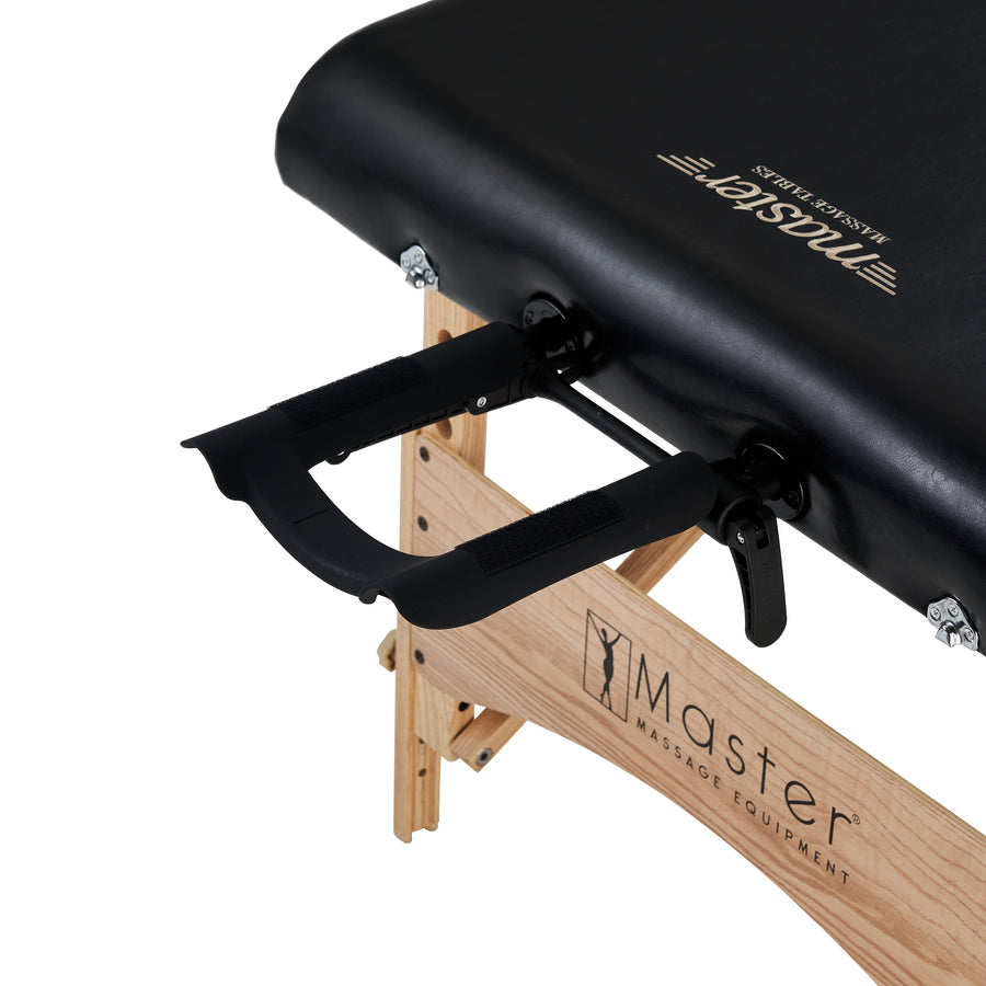 Master Massage Gibraltar 81cm Width Olympic LX Portable Massage Table, Black- Extra Wide for Larger Clients, Supports Weight Up to 363kg.- Tattoo Spa Salon Facial Beauty Bed, Lash Tables