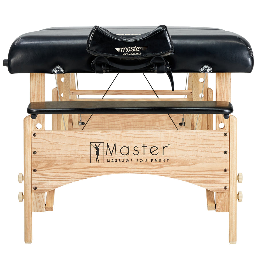 Master Massage Gibraltar 81cm Width Olympic LX Portable Massage Table, Black- Extra Wide for Larger Clients, Supports Weight Up to 363kg.- Tattoo Spa Salon Facial Beauty Bed, Lash Tables